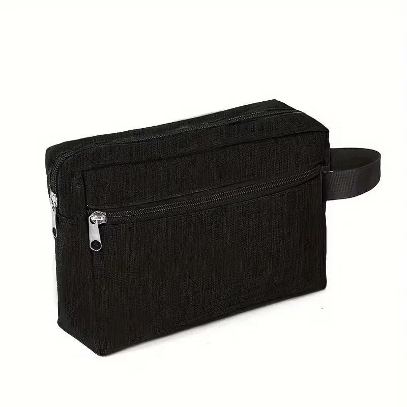 sac de toilette multifonctionnel pour homme, sac de rangement à fermeture éclair de grande capacité, sac de rasage et de cosmétiques portable