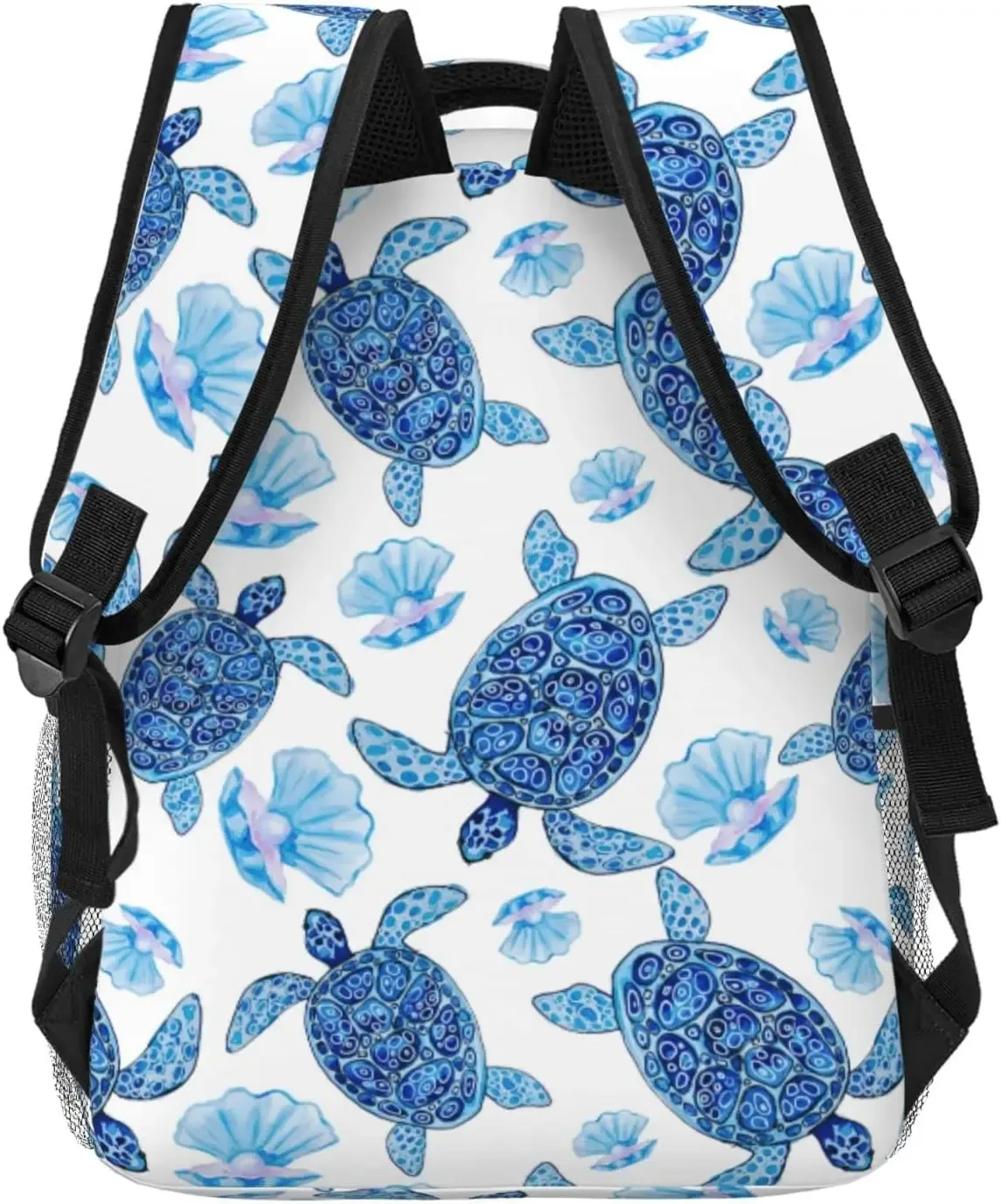 sac à dos léger en coquille de tortue bleue pour ordinateur portable, sac à livres universitaire, sac de jour décontracté, sac de voyage pour hommes et femmes