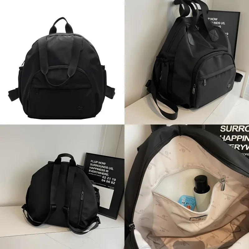 sac à dos de voyage en nylon pour femmes, sac à bandoulière multifonctionnel, style jeune et dynamique, sac d'école pour femmes