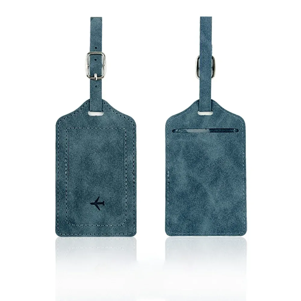 étiquette de bagage en cuir tendance, portable, avec papier de signature, étiquettes d'embarquement universelles pour hommes et femmes