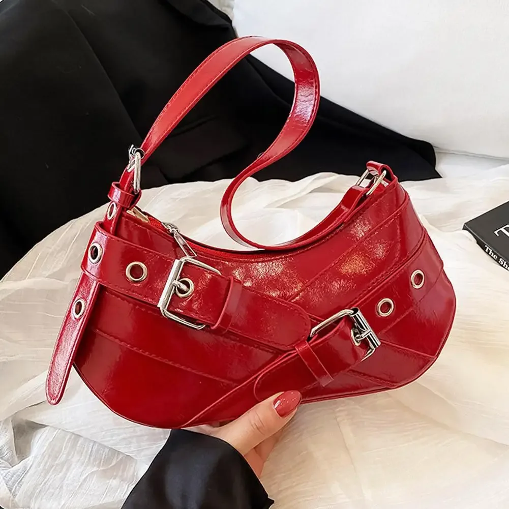 Sac à main Vintage sous les bras, sac à bandoulière de moto à la mode, Style Punk décontracté pour fille chaude, soirée quotidienne Versa M1Q5