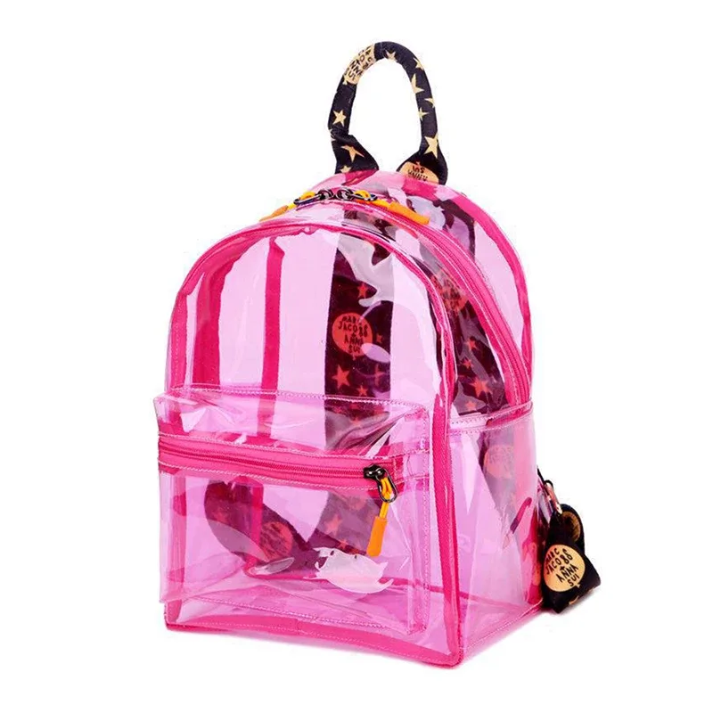 tinat fashion – sac à dos transparent pour femmes, mini sac à dos mignon de voyage, sac à dos d'école, sac d'étudiant pour filles, mochila pour enfant