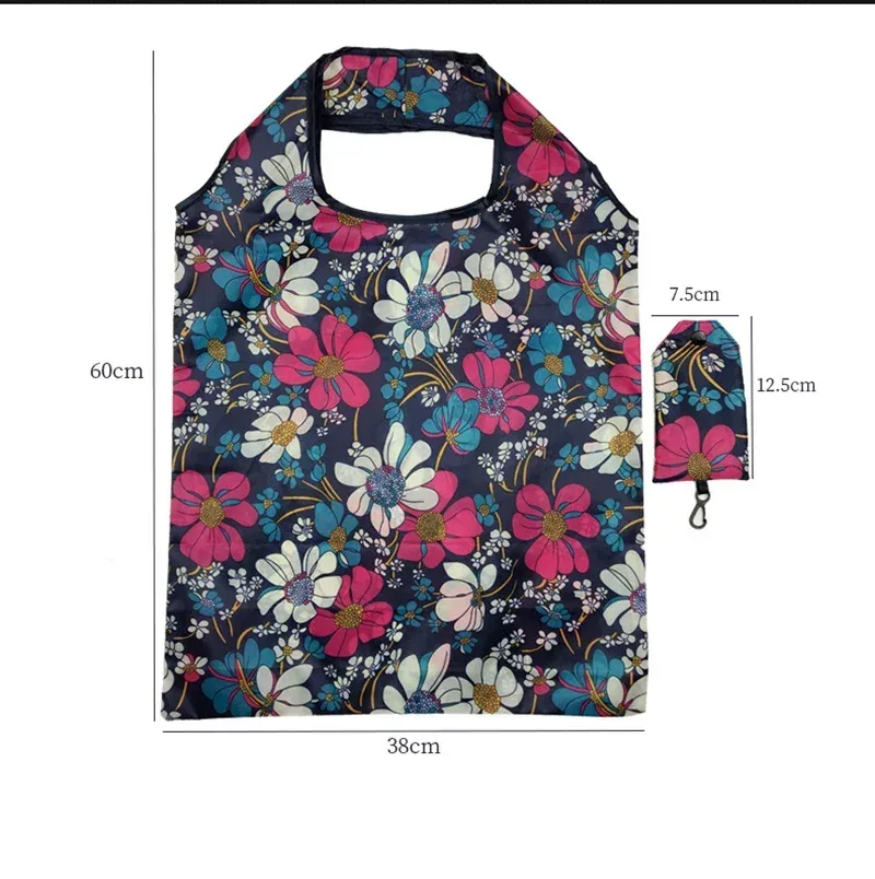  sac à main fourre-tout écologique pliable imprimé à la mode – sac de voyage et d'épicerie de grande capacité avec pochette sacs à provisions