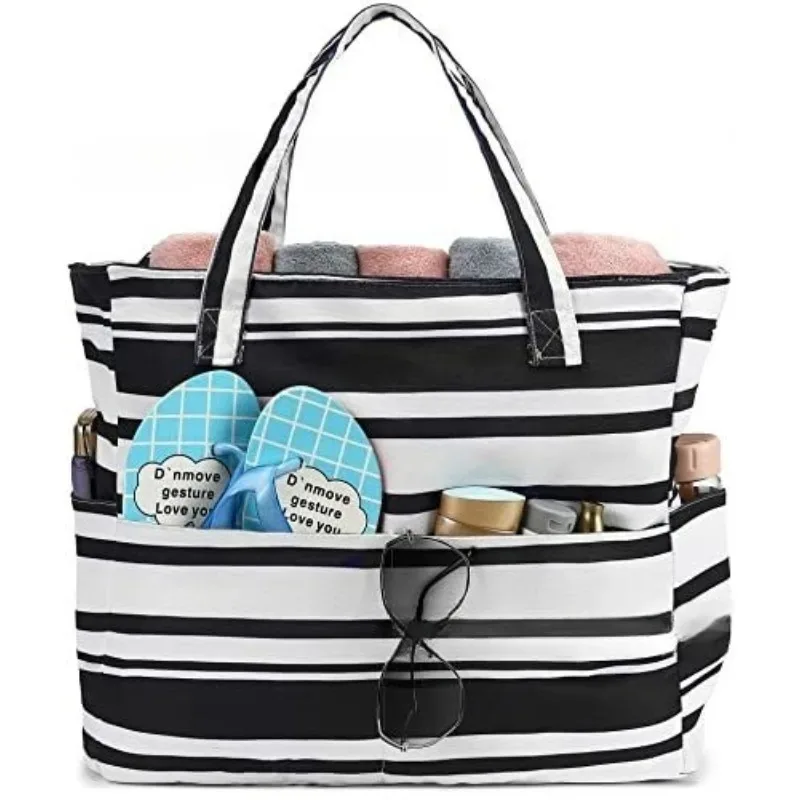 sac de plage grande capacité pour femmes, nouveau sac de voyage avec joli imprimé, organisateur portable à main pour les vacances