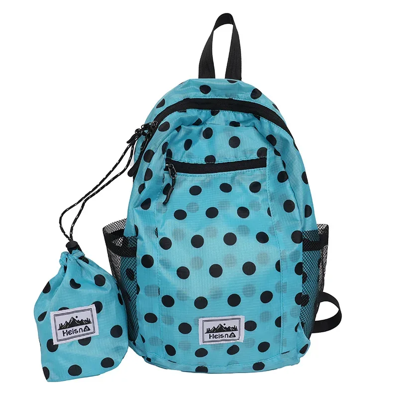 sac à dos décontracté à pois pour femme, idéal pour les voyages, le sport en plein air, l'escalade, le transport quotidien et les loisirs
