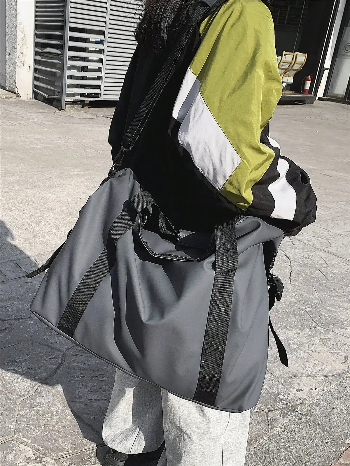 sac de voyage à main, sac de sport et de fitness de grande capacité, sac de rangement léger, sac de voyage à bandoulière à une épaule
