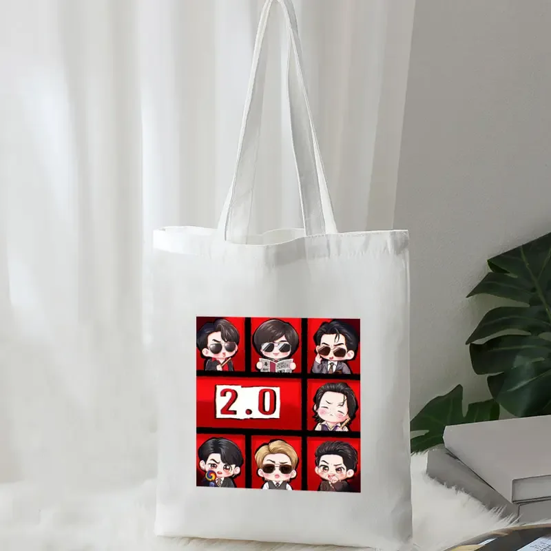 sacs en toile blanche arirang world tour 2026, sac fourre-tout pliable, sac à main de grande capacité, sac de shopping multifonctionnel, cadeau pour fans kpop