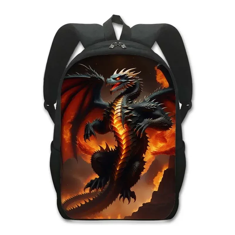 sac à dos dragon de dessin animé pour étudiants, sac à dos fantaisie avec imprimé dragon magique, sac à dos pour ordinateur portable pour femmes et hommes, sac à dos de voyage en plein air