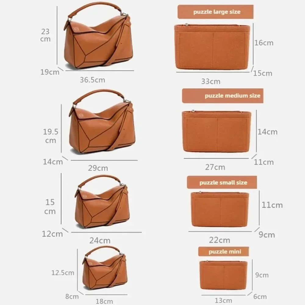 sac à main en feutre pour femmes, organisateur adapté pour loe-we puzzle, sac à main de maquillage, sacs à cosmétiques, sac de luxe de styliste