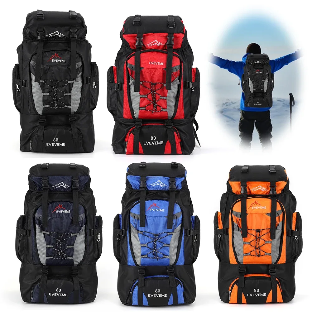 sac à dos de voyage 80l pour hommes, grand sac de randonnée, sac à dos de tourisme, imperméable, pour sports de plein air, escalade et alpinisme