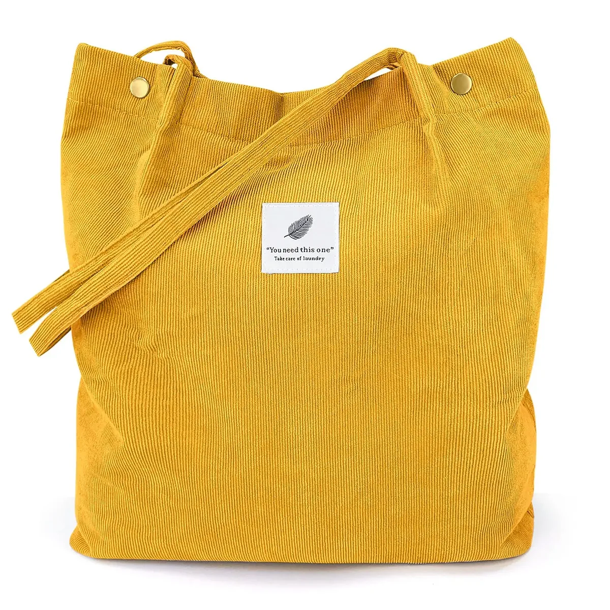 sac fourre-tout en velours côtelé, fourre-tout mignon pour femmes, sac à bandoulière avec poche intérieure pour le travail, la plage, les voyages et le shopping, l'épicerie