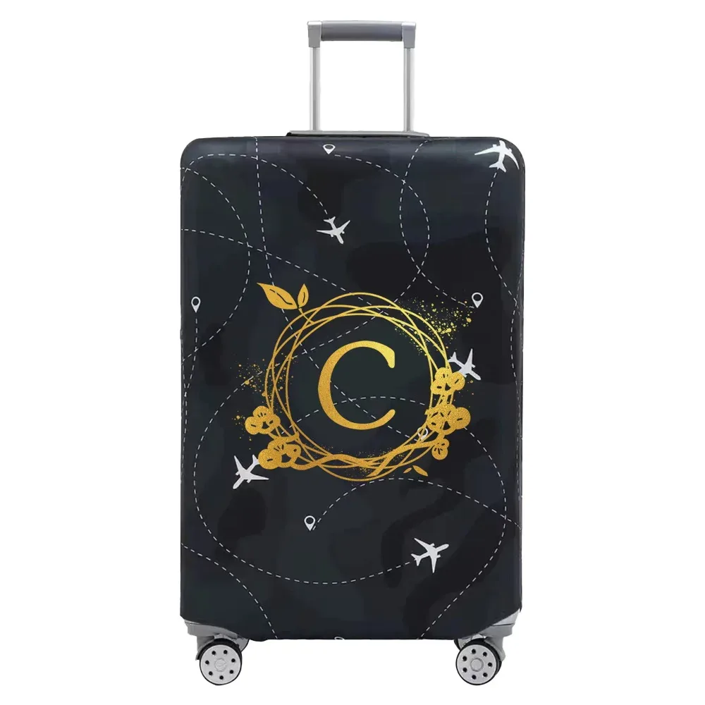 housse de protection pour bagages élastiques épais, série couronne imprimée pour valises de 18 à 32 pouces, accessoires de voyage