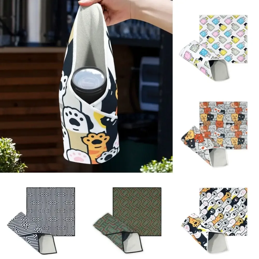 tissu de protection d'objectif pliable et auto-adhésif, 50x50cm, enveloppe de protection d'appareil photo, cent patchs en tissu carré, sac de rangement de cosmétiques