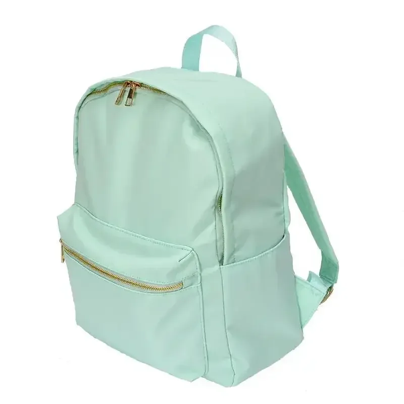 sac à dos en nylon imperméable grande capacité style simple, sac d'école décontracté, pochette de rangement pour les voyages et les activités de plein air