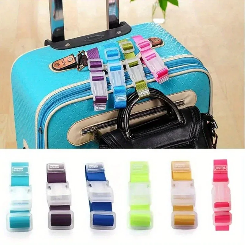 1/2/3/5/7 pièces sangles de bagages réglables sangles à boucle de suspension portables en nylon valise sac ceinture crochets de verrouillage