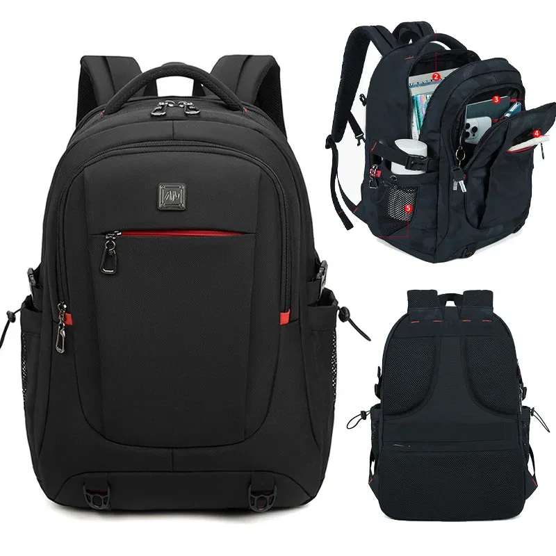 sac à dos pour ordinateur portable de 17 pouces - convient pour les voyages, résistant à l'eau, style universitaire, modèle pour homme, sac pour ordinateur portable, vert camouflage, bac