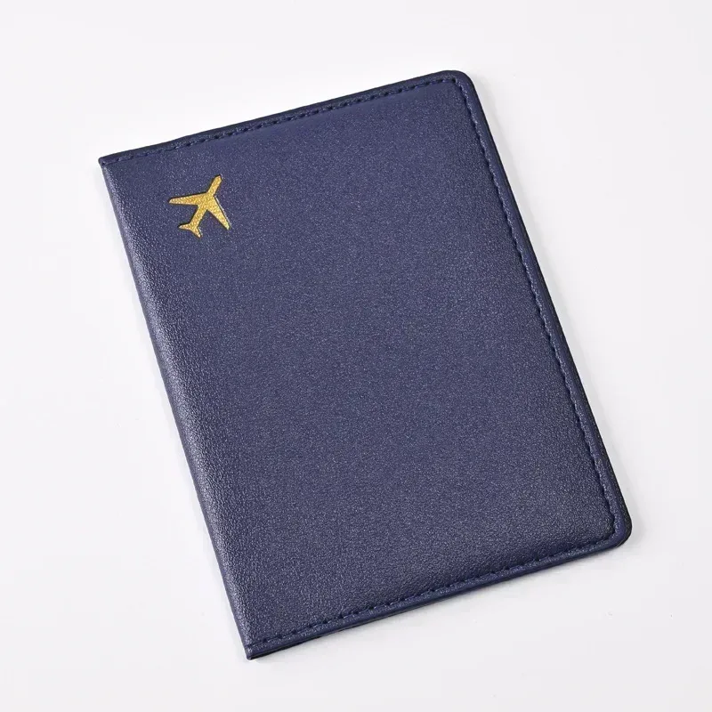 porte-passeport en cuir pu pour femmes et hommes, clip multifonctionnel pour billet d'avion, portefeuille et étui pour carte d'identité, 1pc