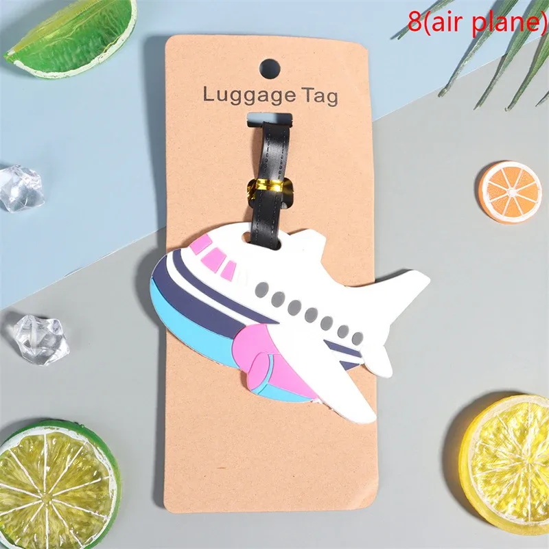 étiquette de bagage en silicone portable, étiquette de voyage, porte-adresse d'identification, style créatif, valise krasno-corgi & cat, accessoires de voyage, mode
