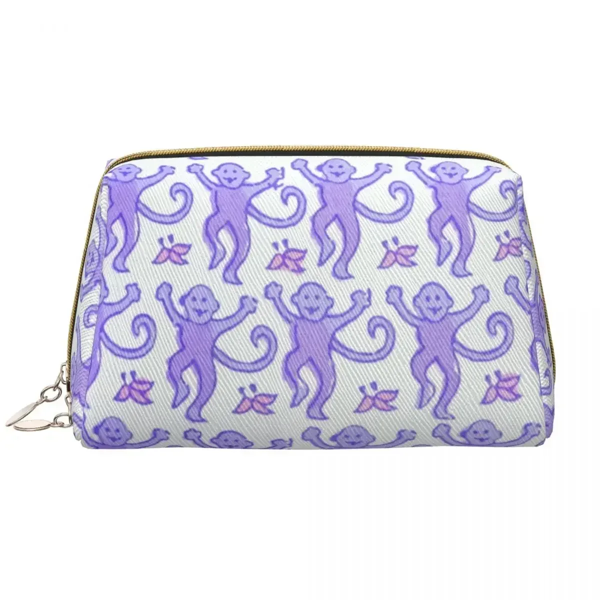 sac à cosmétiques de voyage personnalisé pour femme, rouleau preppy, singes, lapin, trousse de toilette et de maquillage, trousse de rangement de beauté pour dames