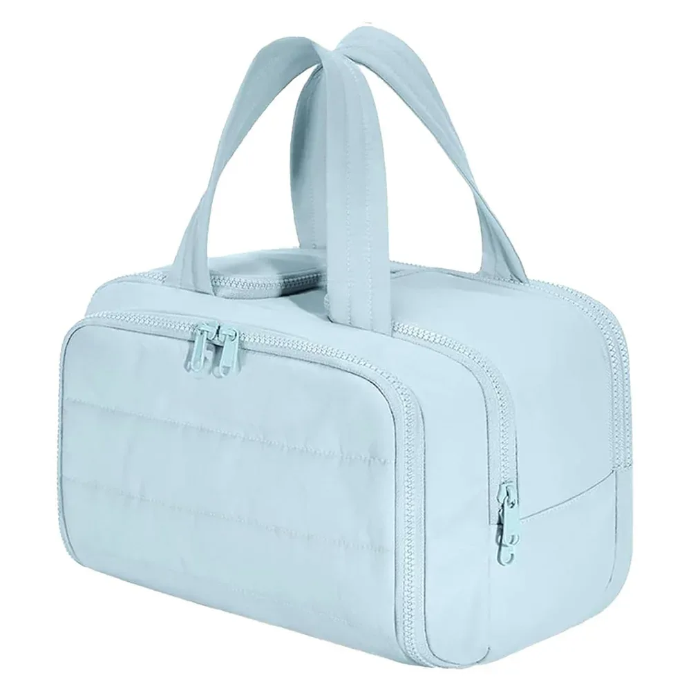 grande trousse de toilette de voyage pour femme, sac de rangement étanche pour maquillage et articles de toilette, avec compartiments pour salle de bain et douche