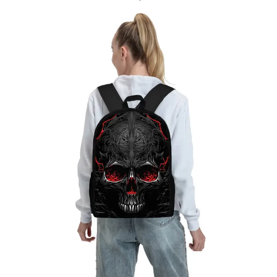sacs à dos à motif squelette en trois parties pour garçons et filles, meilleurs cadeaux, sac à dos scolaire plat 2d dessin animé pour enfants