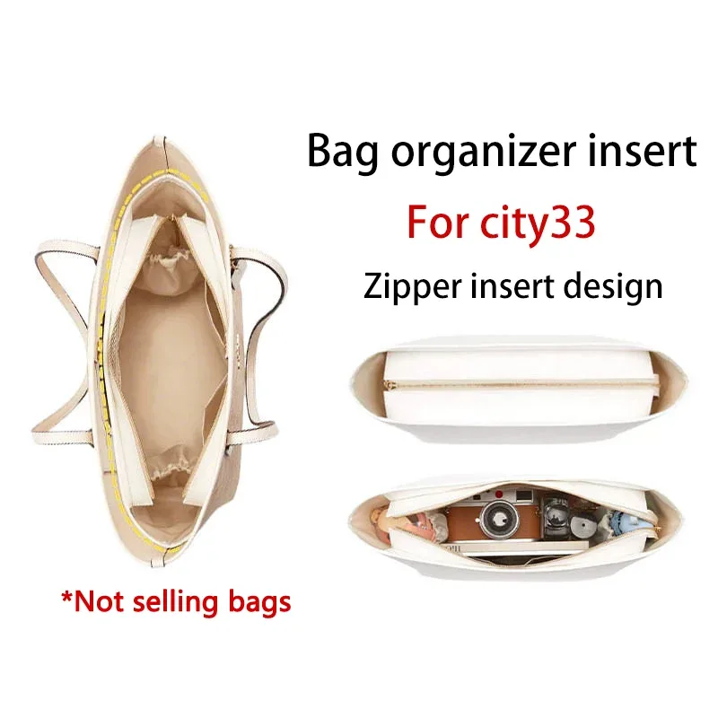 support de forme pour sac fourre-tout signature city33, sac de rangement étanche avec fermeture éclair et compartiment pour gobelet, pour une organisation soignée et un rangement tridimensionnel