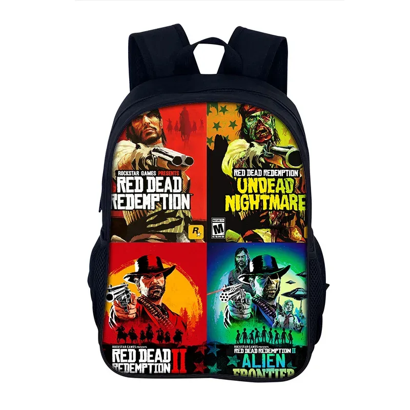 Sac à dos Red Dead Redemption, sac d'école 40cm/15.7 pouces, sacs de livres, sac à dos d'ordinateur pour garçon et fille, meilleur cadeau