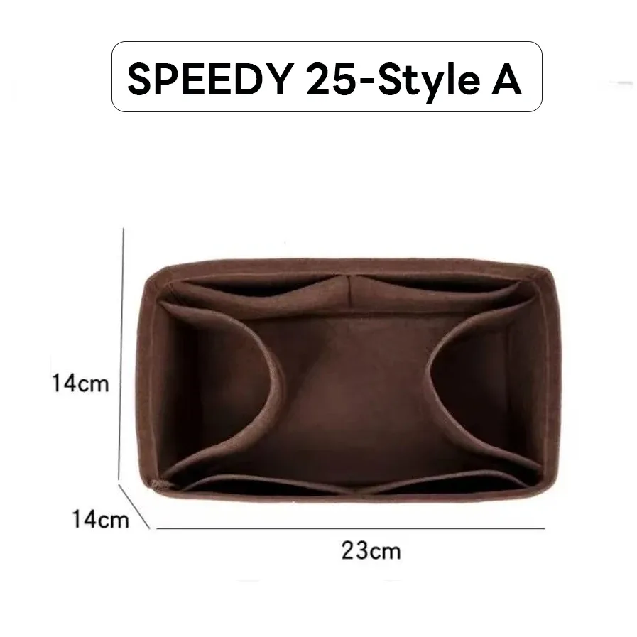 organisateur d'insertion de sac à main en feutre détachable pour sac à main de luxe speedy 25 30 35 sac de maquillage shaper liner pochette intérieure de voyage