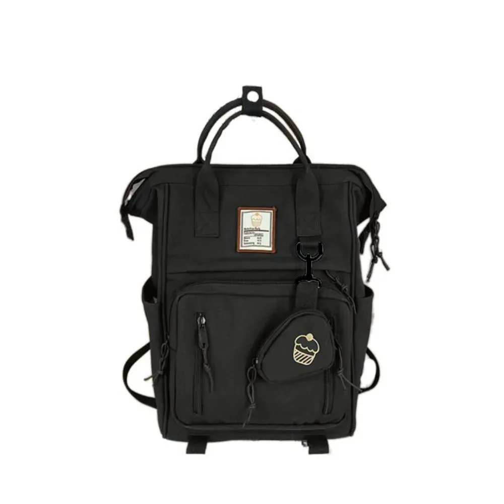sac à dos portable pour ordinateur portable, sac à dos en nylon de style coréen, sac d'école pour collège, grande capacité, imperméable, sac à bandoulière, sac de voyage