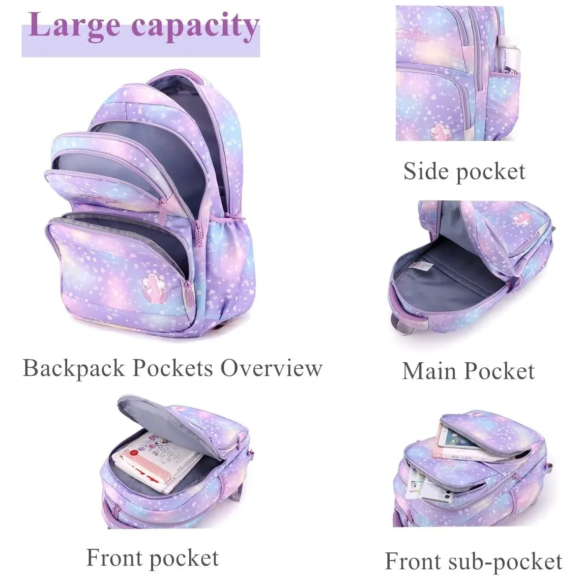 ensemble de sac à dos scolaire à roulettes pour enfants, sacs pour étudiants, sac à roulettes pour filles, cartable mignon, sac à dos à roulettes pour enfant
