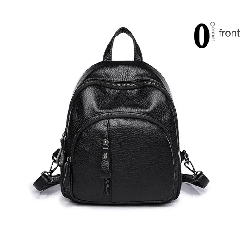 nouveau sac à dos antivol en cuir pu souple pour femmes, sac à bandoulière vintage, mini sac à dos de voyage pour dames, sacs d'école pour filles