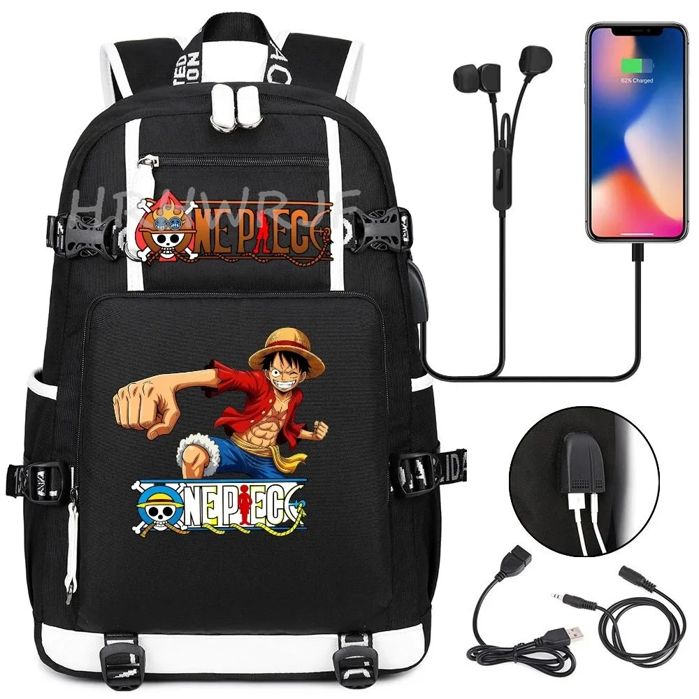 sac à dos one piece monkey d luffy, simple, grande capacité, pour le sport, les voyages, les loisirs, l'école, pour ordinateur portable, unisexe, mochila de voyage