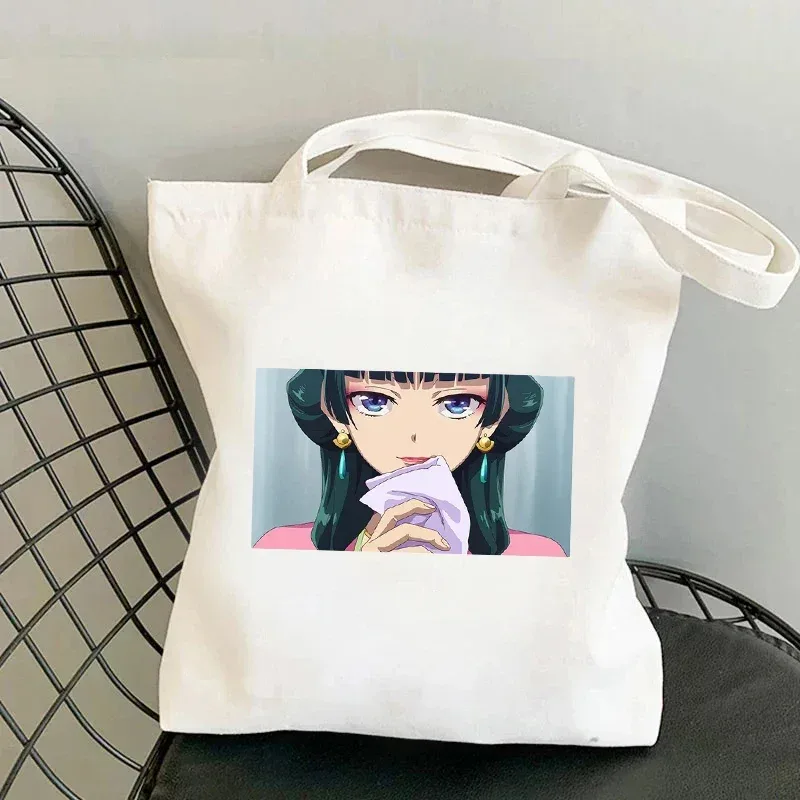 sac à bandoulière en toile anime the apothecary diaries, fourre-tout de voyage de grande capacité, sacs de shopping écologiques, cadeau de fête cosplay