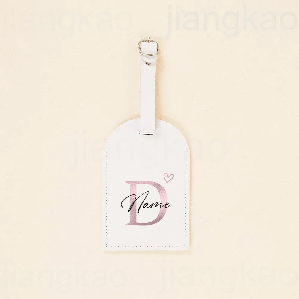 étiquette de bagage personnalisée en pu, lettre en forme de cœur avec nom, étiquette de valise, accessoire de voyage, cadeau d'anniversaire de mariage pour elle