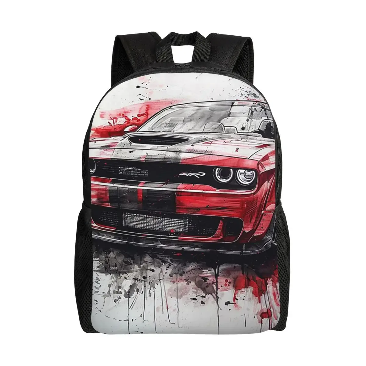 sac à dos d'étudiant srt hellcat demon dodge challenger, sac d'école, sac à dos de randonnée, sac de voyage, sac à bandoulière pour hommes et femmes