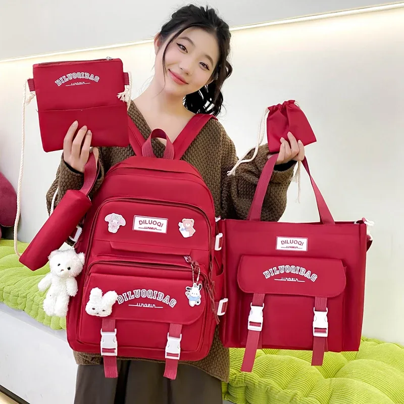 sac à dos à bandoulière pour l'école, trousse à crayons, grande capacité, pour fille et garçon, offre spéciale, 2024