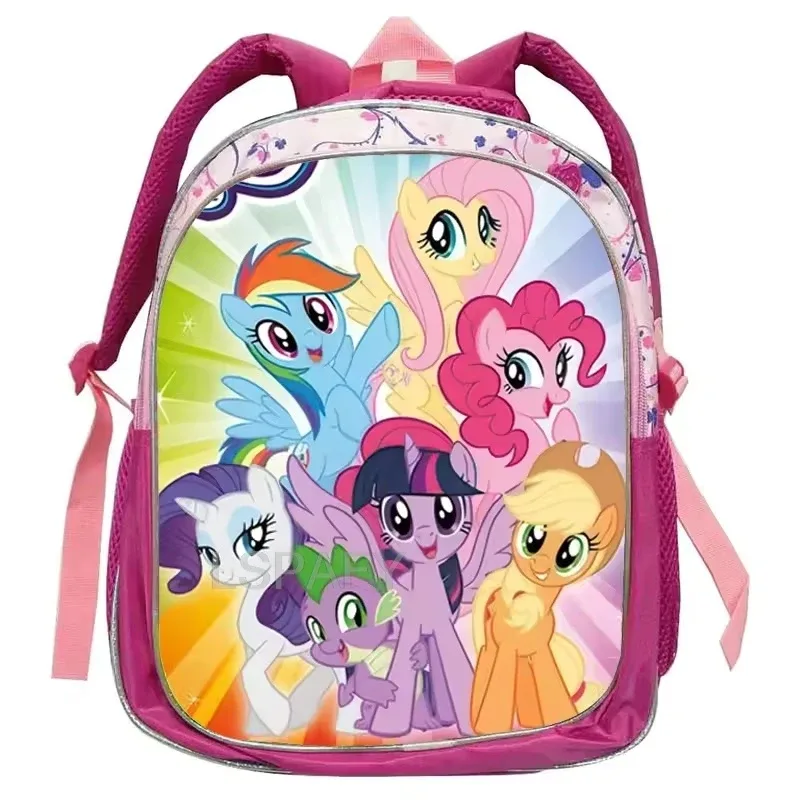 nouveau sac à dos scolaire mignon my little pony pour étudiants, licorne twilight, grande capacité, réduction de la charge, cadeau d'anniversaire