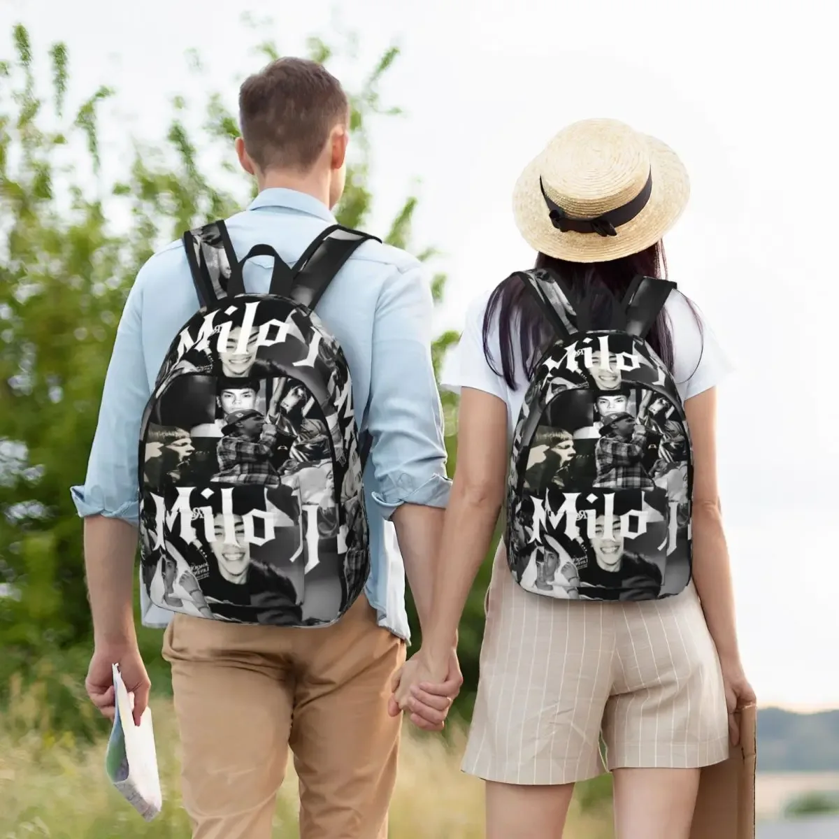 milo j sac à dos pour hommes femmes mode étudiant travail sac à dos ordinateur portable toile sacs cadeau