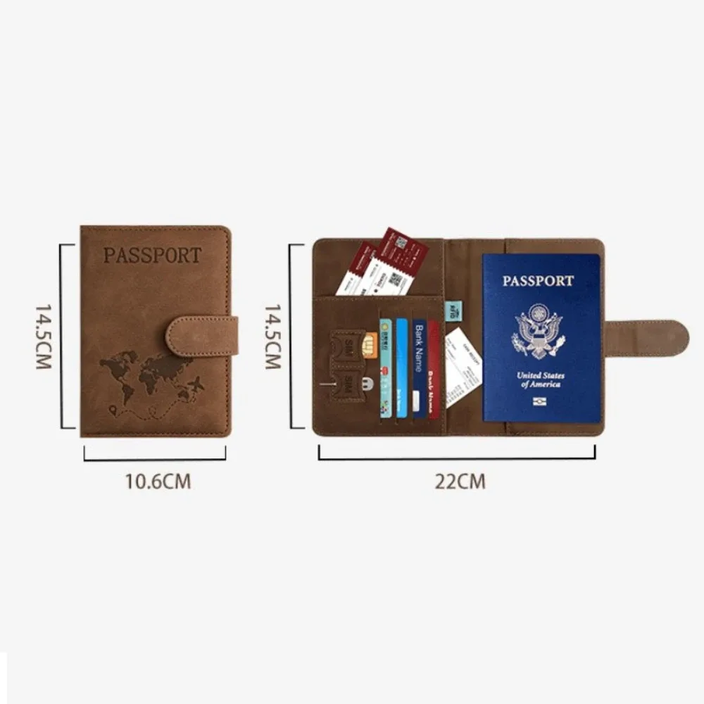 porte-passeport pour voyage essentials, étui portefeuille pour accessoires de voyage, porte-livres de passeport pour femmes/hommes