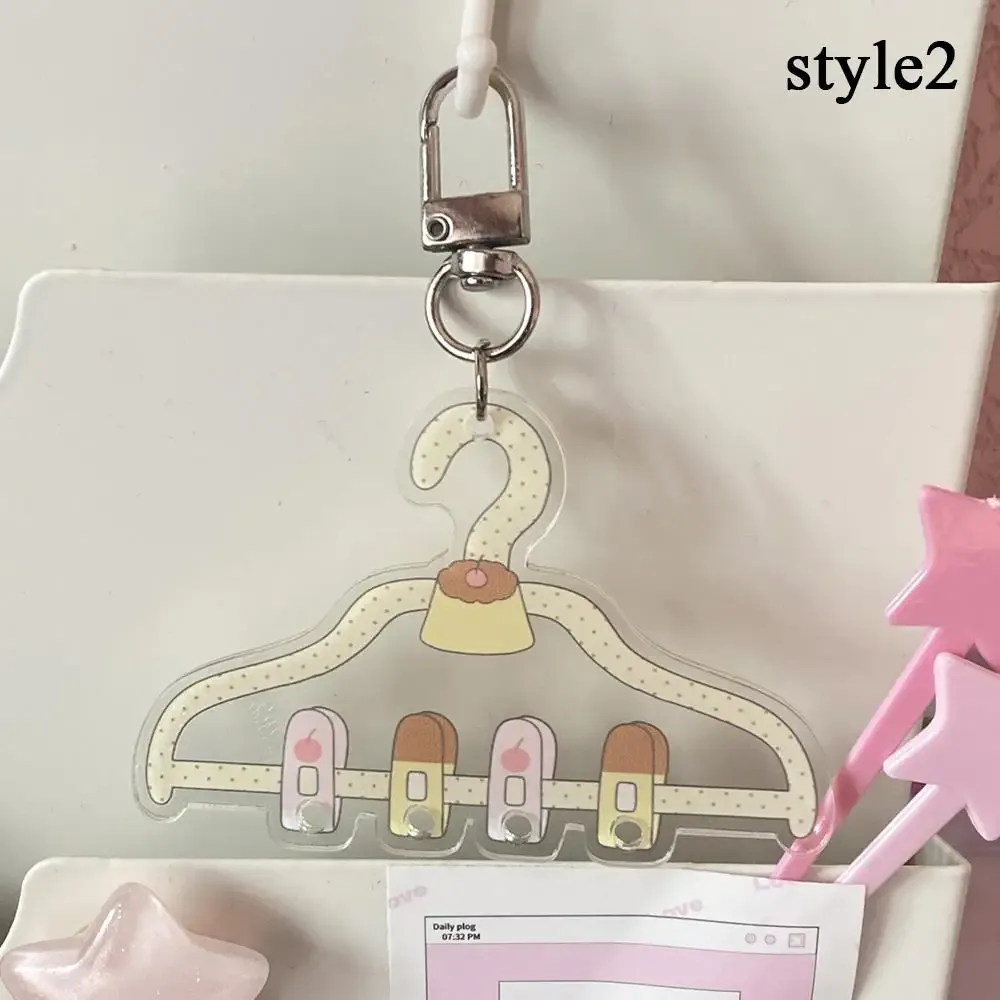 porte-clés mousqueton en acrylique pour vêtements, pendentif pour sac à dos, breloques pour sac, décor manuel coréen, porte-clés créatif de dessin animé