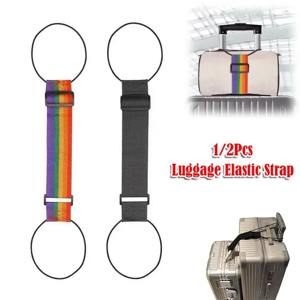 sangle élastique pour bagages polyvalente, 1/2 pièces, sangles de connecteur de bagages réglables portables, s