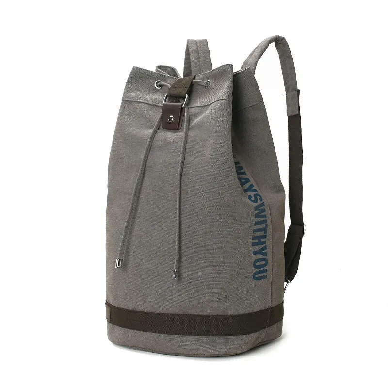 sac à dos de voyage de grande capacité pour hommes, sac d'extérieur, sac d'alpinisme, seau en toile, sacs à bandoulière pour hommes