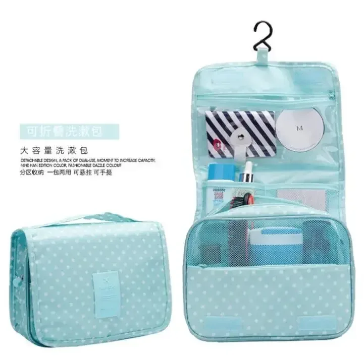 sac de voyage multifonctionnel avec crochet, sac de rangement pour maquillage et cosmétiques, trousse de toilette étanche, organiseur de beauté, sac de rangement pour salle de bain pour femmes