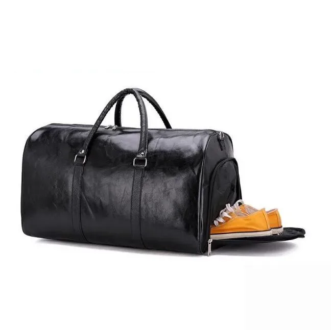 sac de voyage pour hommes, sac à bandoulière en cuir pu, fourre-tout de grande capacité pour femmes, nouveau sac à bandoulière tendance, sac de sport, bagages
