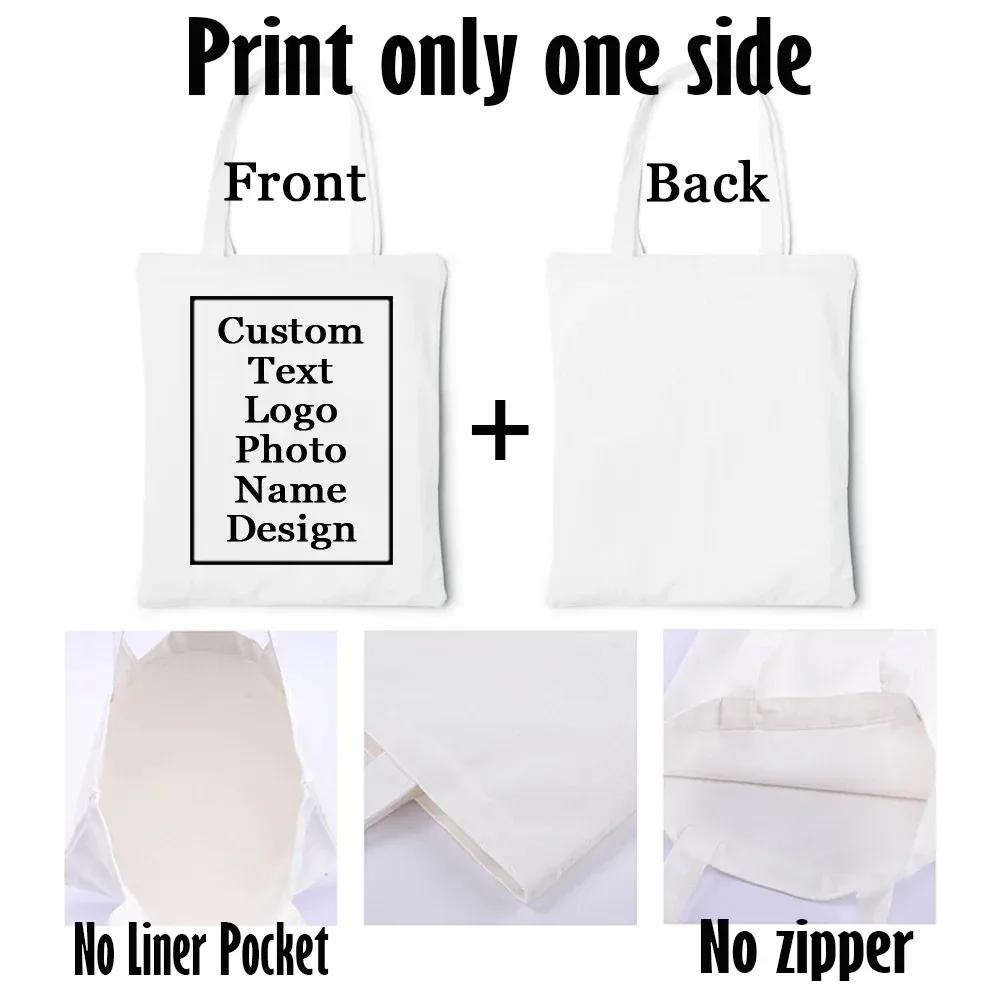 sac fourre-tout personnalisé avec nom et logo imprimé, sac à main de grande capacité pour dames, pochette de shopping pour mariage, sacs de livre cadeaux