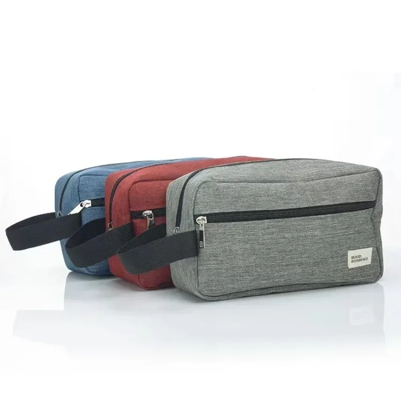 nouvelle trousse de maquillage imperméable en tissu oxford, organiseur de voyage pour homme, trousse à cosmétiques portable, trousse de toilette multifonctionnelle pour femme