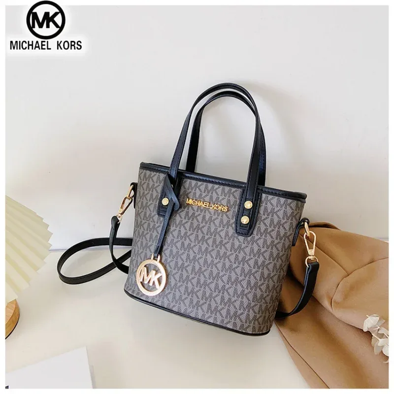 sac à bandoulière décontracté et tendance pour femmes michael kors, sac seau mk de luxe léger avec motif floral classique