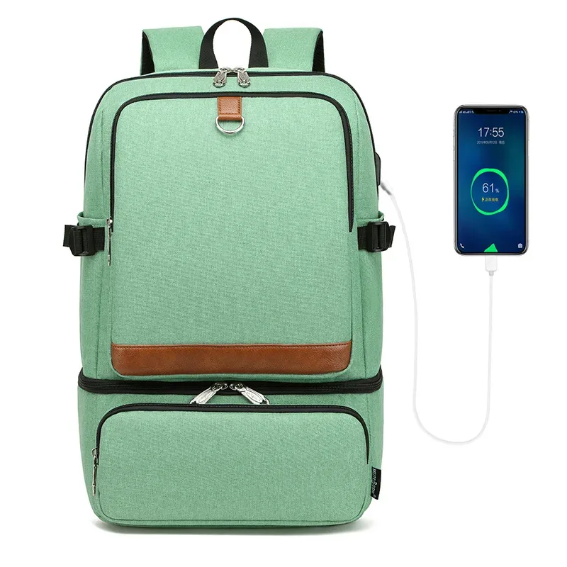 sac à dos isotherme noir pour ordinateur portable, sacs isothermes, compartiment usb, sacs à dos étanches, randonnée en plein air, sac à lunch isotherme, mode