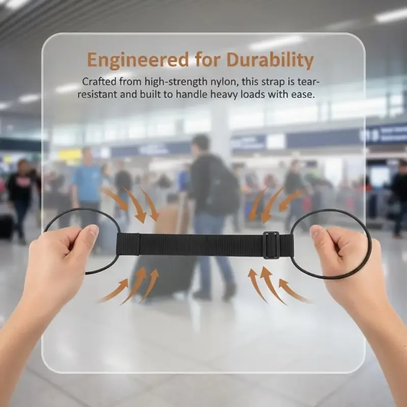sangles de bagages élastiques réglables, 2 pièces, ceintures antidérapantes durables pour la sécurité des vali