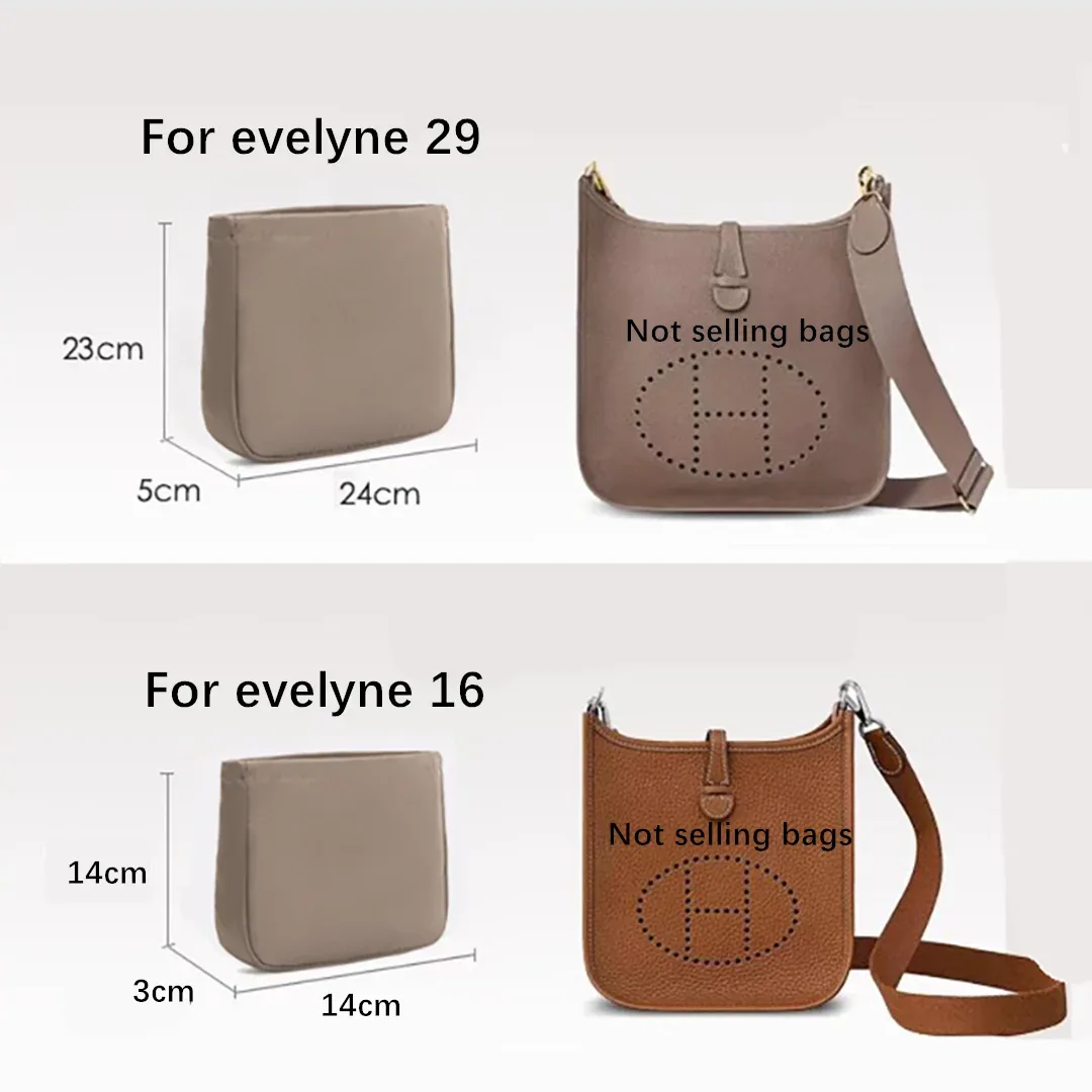 organisateur de sac multi-poches pour evelyne16/29, sac de rangement intérieur, sac à main en nylon, sac insert, sac doublure pour sac à main